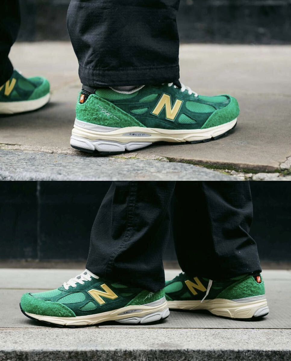 中古 美品 27 5cm New Balance M990GG3 GREEN/YELLOW 990v3 中古 美品 27 5cm New Balance M990GG3 GREEN/YELLOW 990v3