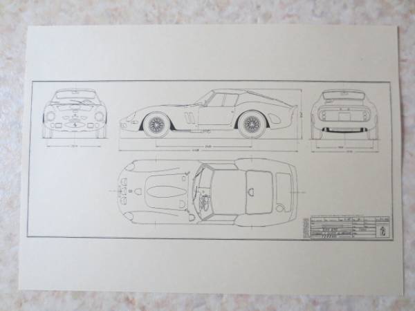 珍しい250GTOの設(shè)計(jì)図面です