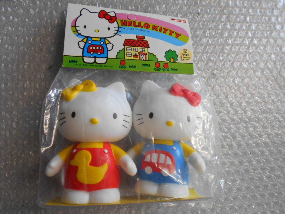  that time thing dead stock unopened new goods Hello Kitty Hello Kitty [11cm. is good Kitty ear .] sofvi doll 2 body set 1991 year can to- company 
