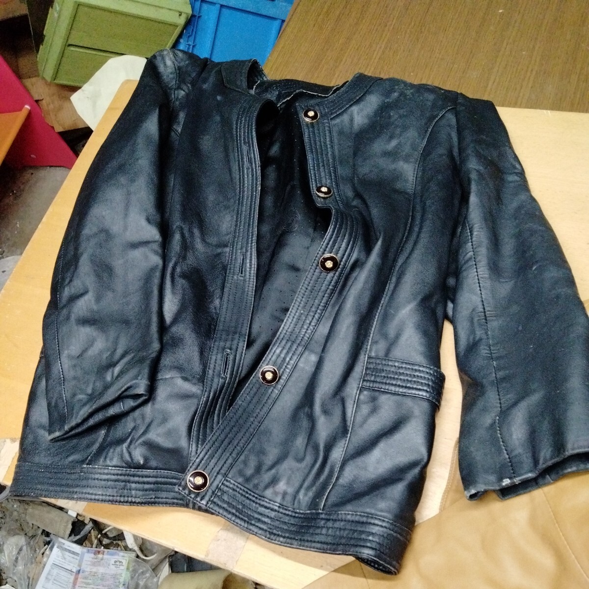 羊革 ジャケット アウター レザー レザージャケット 本革　COSMOPELLE Lサイズ