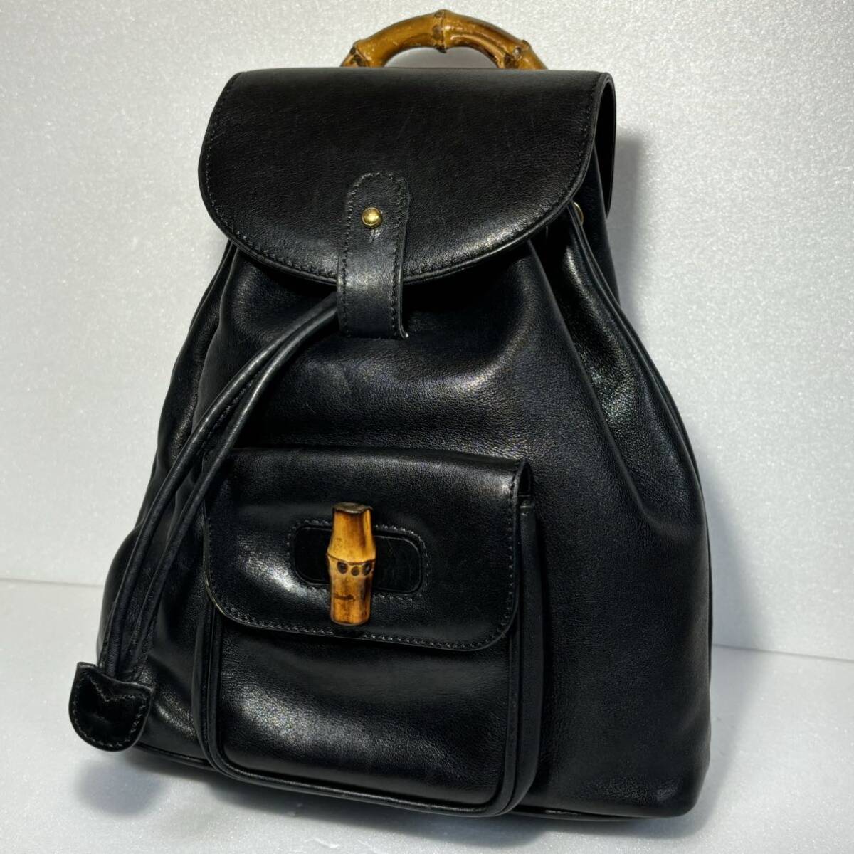 GUCCI グッチ バンブー バックパック リュック ミニ デイバック 巾着 GUCCI グッチ バンブー バックパック リュック ミニ デイバック 巾着