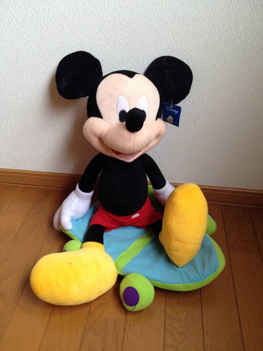 ★Disney ディズニー★ミッキーマウス★スケボーに座ったミッキーが可愛い大きなぬいぐるみ★約60cm★訳あり_画像1