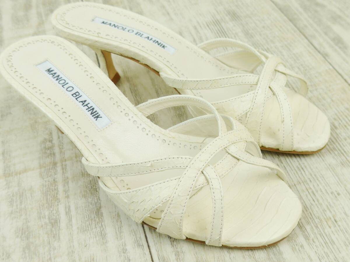 MANOLO BLAHNIK マノロブラニク MACULA 5cm SANDALS(snake MANOLO BLAHNIK マノロブラニク MACULA 5cm SANDALS(snake