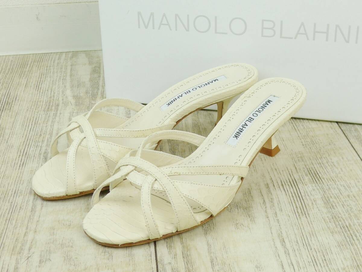MANOLO BLAHNIK マノロブラニク MACULA 5cm SANDALS(snake MANOLO BLAHNIK マノロブラニク MACULA 5cm SANDALS(snake