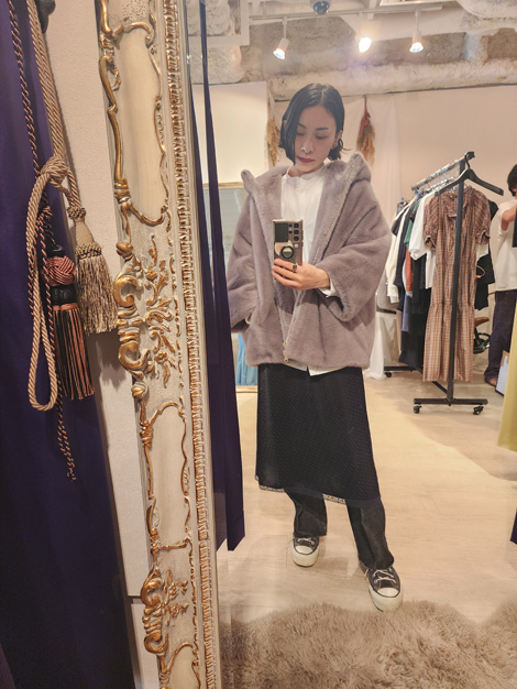 MY WHITE 23AW Deuxieme Classe別注GREY エコ ミンクファー MY WHITE 23AW Deuxieme Classe別注GREY エコ ミンクファー