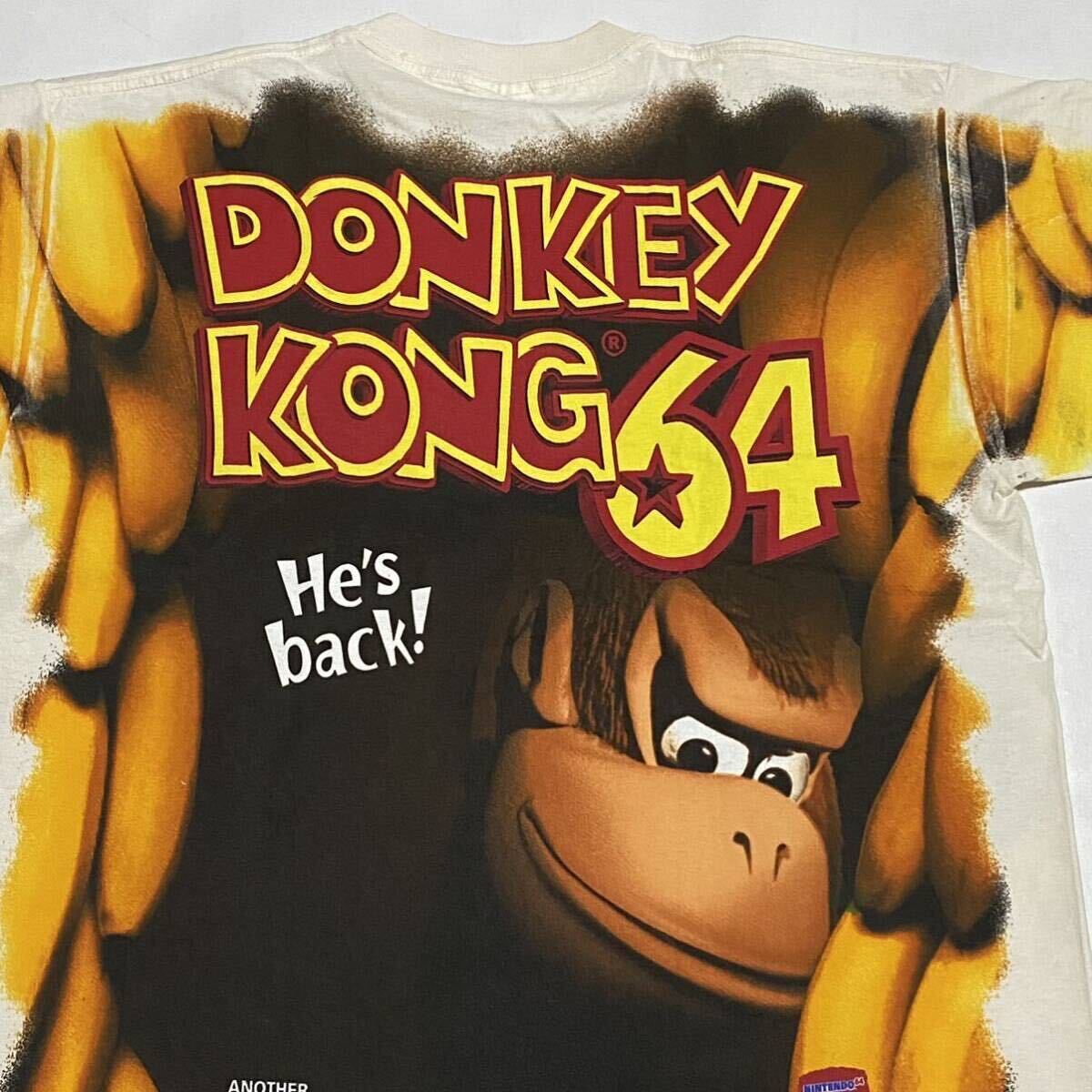 激レア 90's TULTEX DONKEY KONG 64 大迫力 総柄 両面プリント T 激レア 90's TULTEX DONKEY KONG 64 大迫力 総柄 両面プリント T