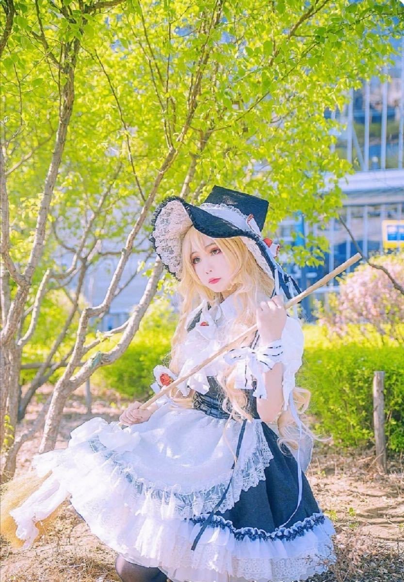 正規品!】コスプレ衣装 東方Project 霧雨魔理沙 フリル地獄 正規品!】コスプレ衣装 東方Project 霧雨魔理沙 フリル地獄