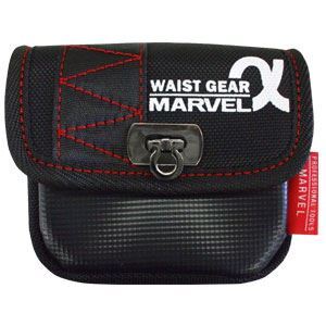 【新品】（まとめ）電工ポケット WAIST GEAR 〔小物入れ/角底タイプ×5セット〕 レッド（赤） マーベル MDP-71AR