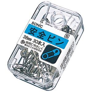 【新品】(まとめ) ソニック 安全ピン 38mm AZ-863 1パック(30本) 〔×40セット〕