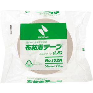 【新品】(まとめ) ニチバン 布粘着テープ 50mm×25m 黄土 102N7-50 1巻 〔×10セット〕