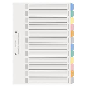 【新品】(まとめ) コクヨ カラー仕切カード(PP) ファイル用 A4タテ 2穴 6色 12山見出し+扉紙 シキ-P80 1組 〔×15セット〕