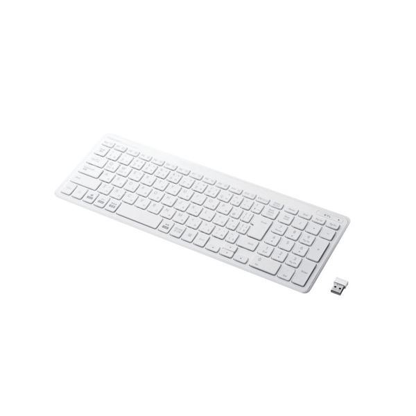 【新品】エレコム ワイヤレスコンパクトキーボード/パンタグラフ式/薄型/ホワイト TK-FDP099TWH