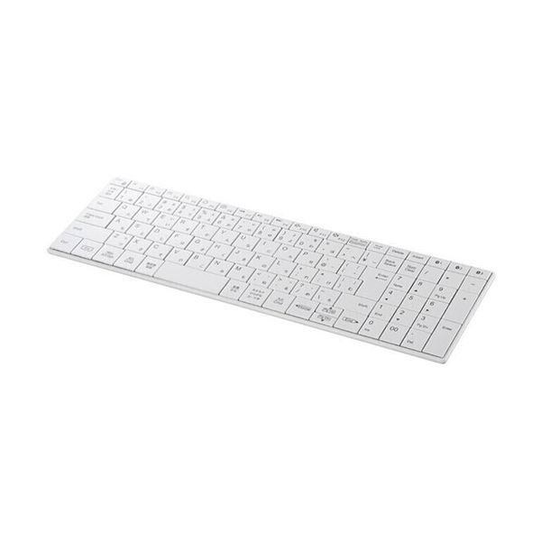 【新品】BUFFALO バッファロー 薄型 ワイヤレスキーボード Bluetooth ホワイト BSKBB320WH
