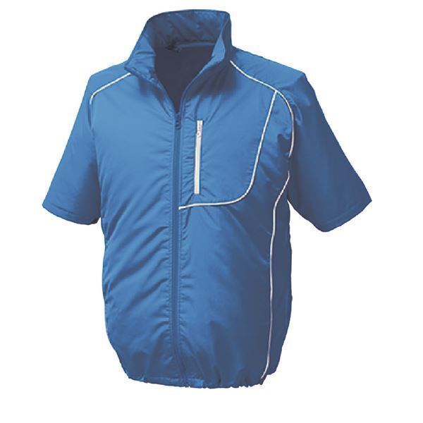【新品】KU91720 空調服 R ポリエステル製半袖ブルゾン 服のみ ブルー×ホワイト 4L