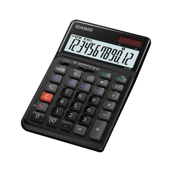 [ new goods ] Casio human engineering calculator Just size 12 column black 