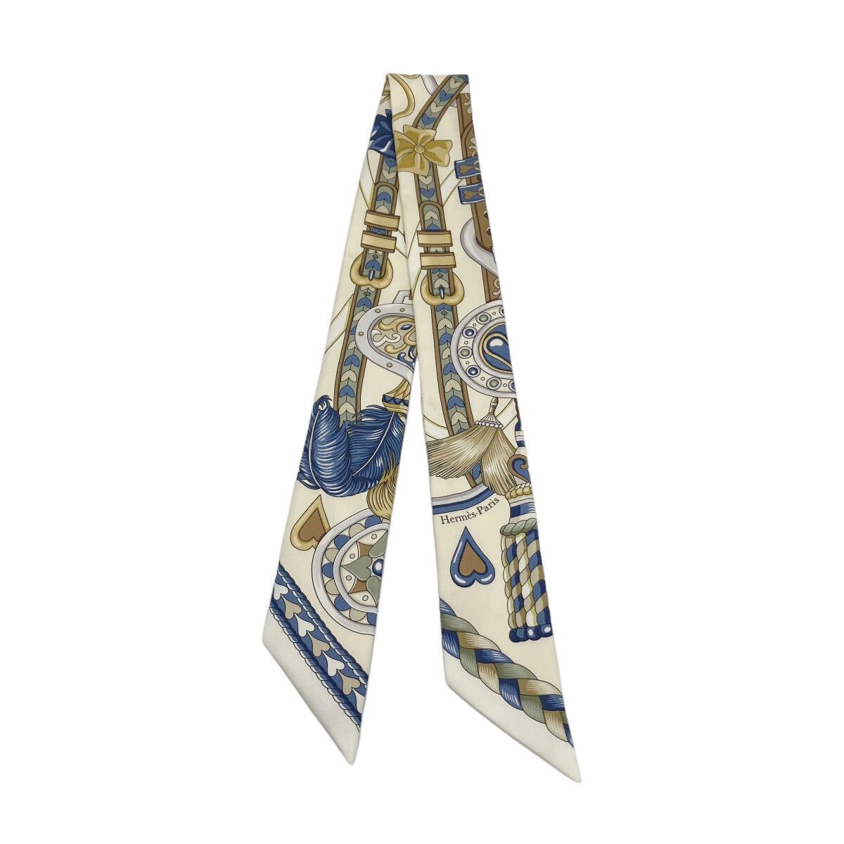 美品】エルメス HERMES ツイリー Harnais De Coeur アルネ・ドゥ 美品】エルメス HERMES ツイリー Harnais De Coeur アルネ・ドゥ