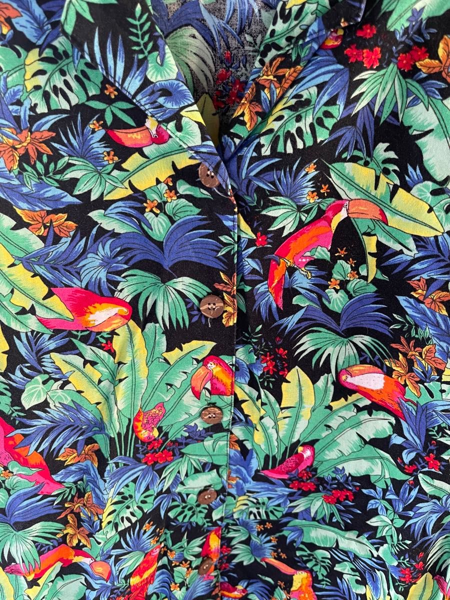 Vintage US古着 TOUCAN DANCE 半袖 アロハシャツSIZE S 南国柄 Vintage US古着 TOUCAN DANCE 半袖 アロハシャツSIZE S 南国柄