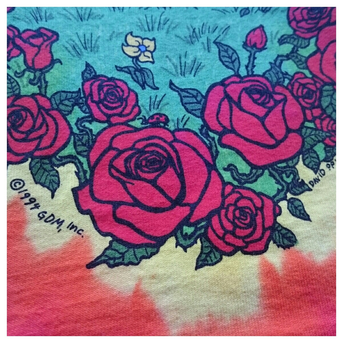 ☆美品☆ GRATEFUL DEAD 当時物タイダイＴシャツ !! グレイトフルデッド バンドＴ ヴィンテージ vintage ビンテージ Lサイズ_画像7