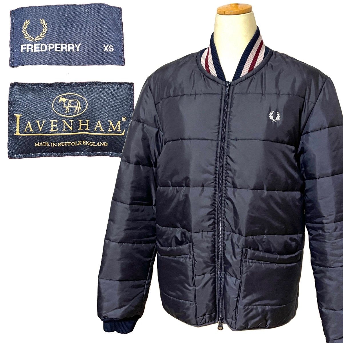 極美品【FRED PERRY×LAVENHAM】キルティングジャケット ネイビー 極美品【FRED PERRY×LAVENHAM】キルティングジャケット ネイビー