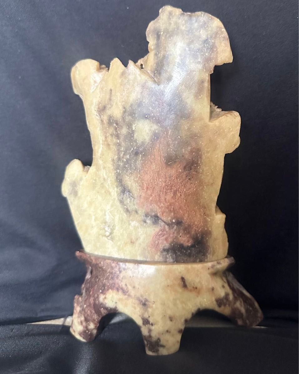 中国工芸品 石彫刻 山水 置物 寿山石 石細工 インテリア 中国工芸品 石彫刻 山水 置物 寿山石 石細工 インテリア