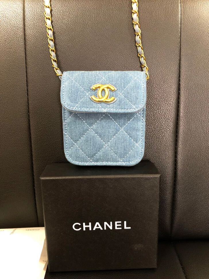 新品 CHANEL シャネル ノベルティ デニム ショルダーバッグ ミニ 新品 CHANEL シャネル ノベルティ デニム ショルダーバッグ ミニ