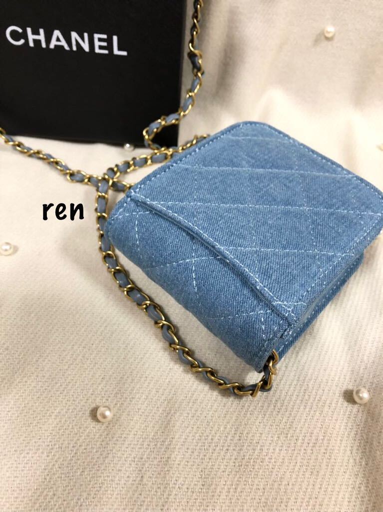 新品 CHANEL シャネル ノベルティ デニム ショルダーバッグ ミニ 新品 CHANEL シャネル ノベルティ デニム ショルダーバッグ ミニ