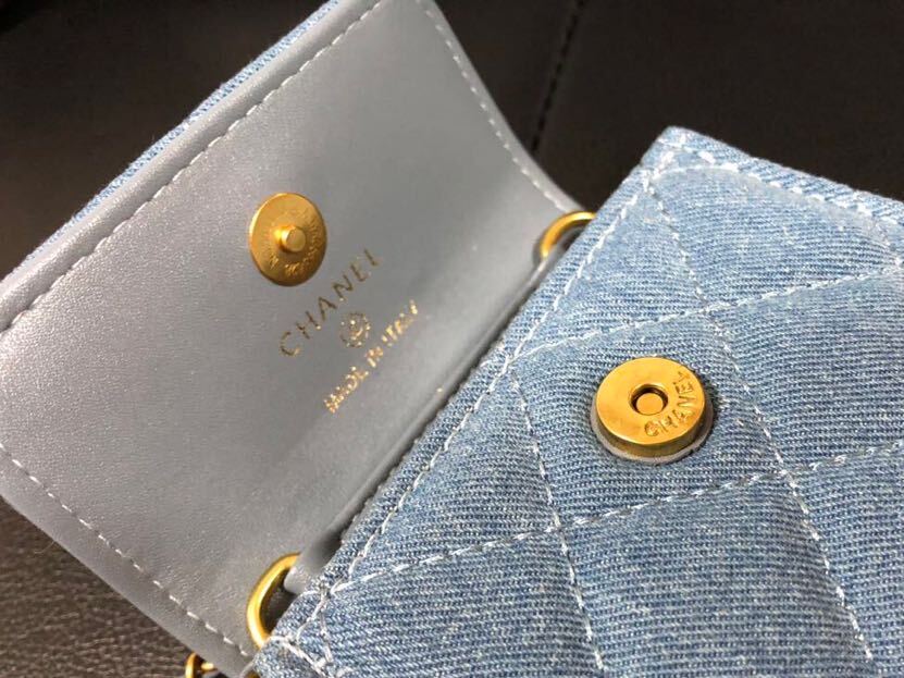 新品 CHANEL シャネル ノベルティ デニム ショルダーバッグ ミニ 新品 CHANEL シャネル ノベルティ デニム ショルダーバッグ ミニ