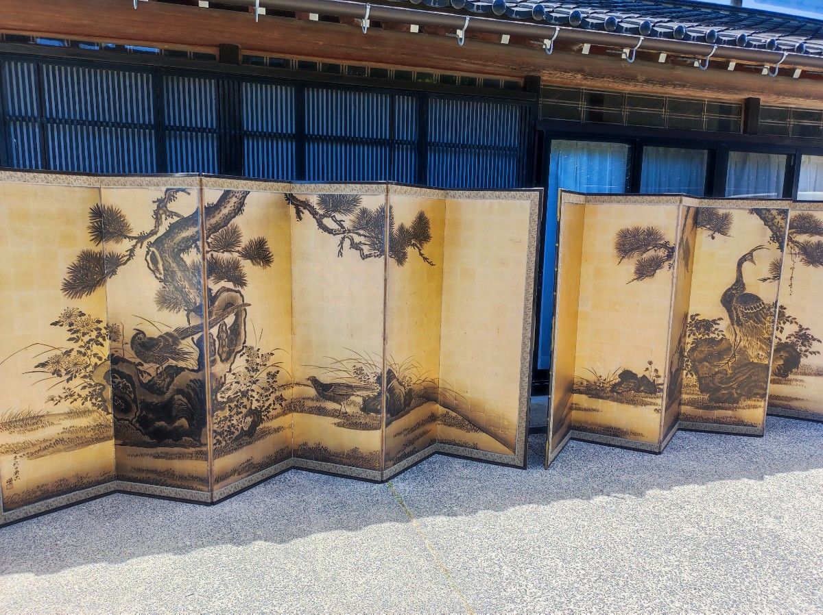 屏風 日本画 ミニ屏風 金屏風 衝立 インテリア 工芸画 屏風 日本画 ミニ屏風 金屏風 衝立 インテリア 工芸画