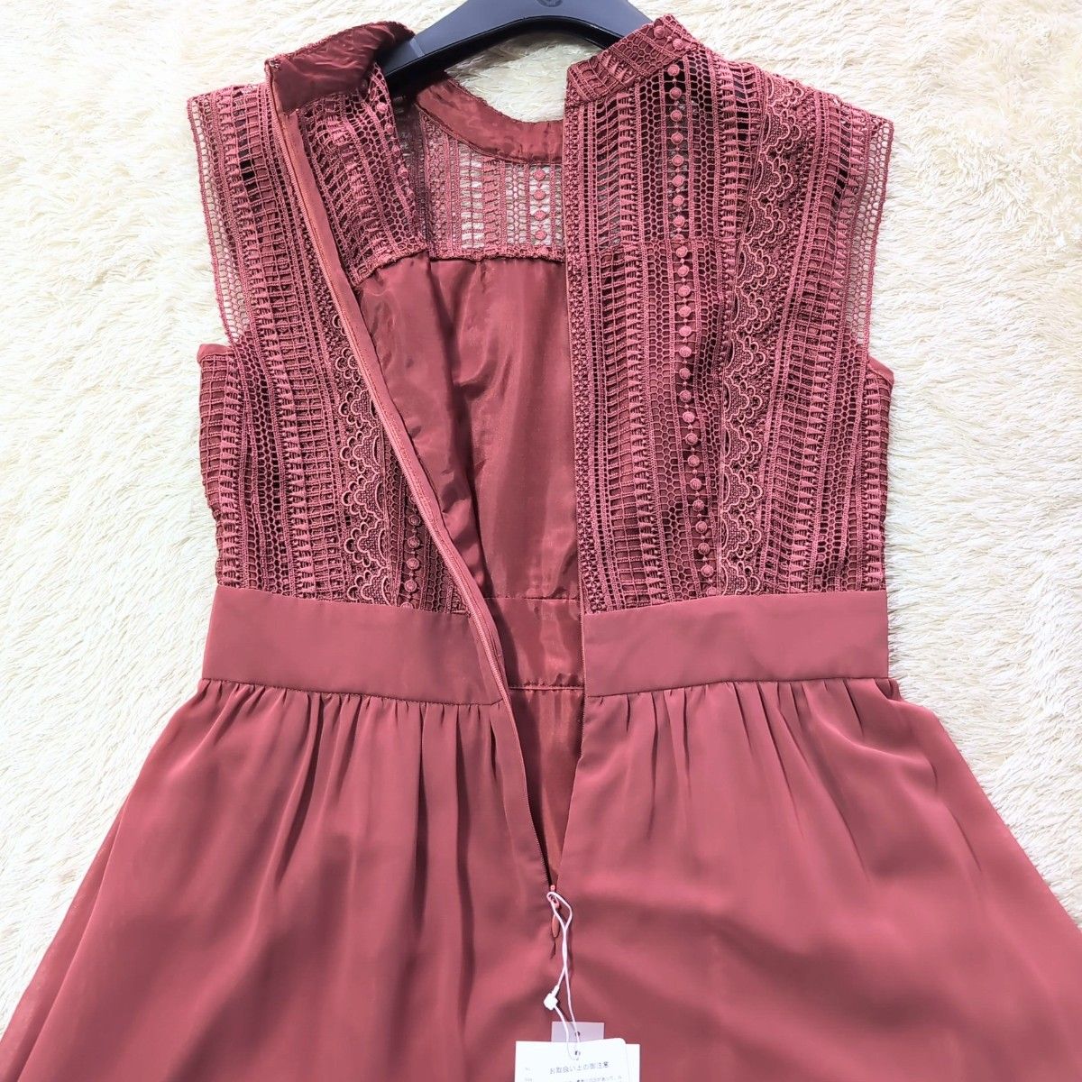 未使用タグ付き】Rire Fete ロングワンピース 9号 ドレス 未使用タグ付き】Rire Fete ロングワンピース 9号 ドレス