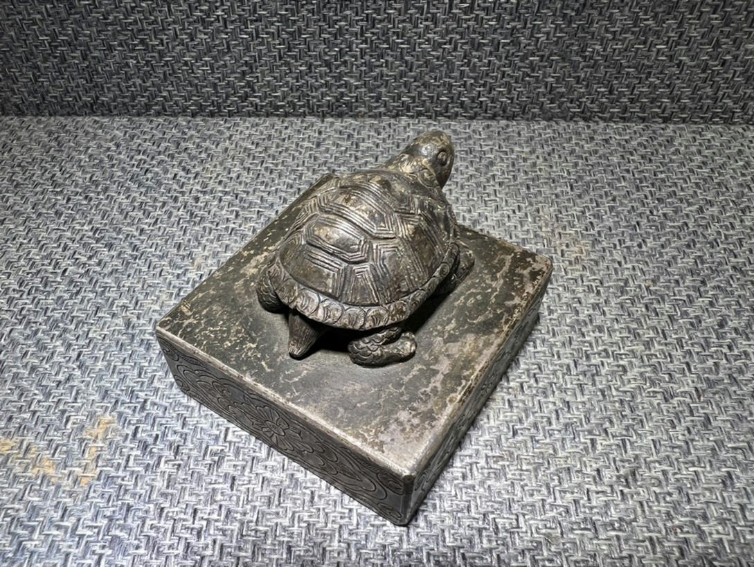 □観心・時代旧蔵□C377漢時代 純銀神亀印章 古印章 □観心・時代旧蔵□C377漢時代 純銀神亀印章 古印章