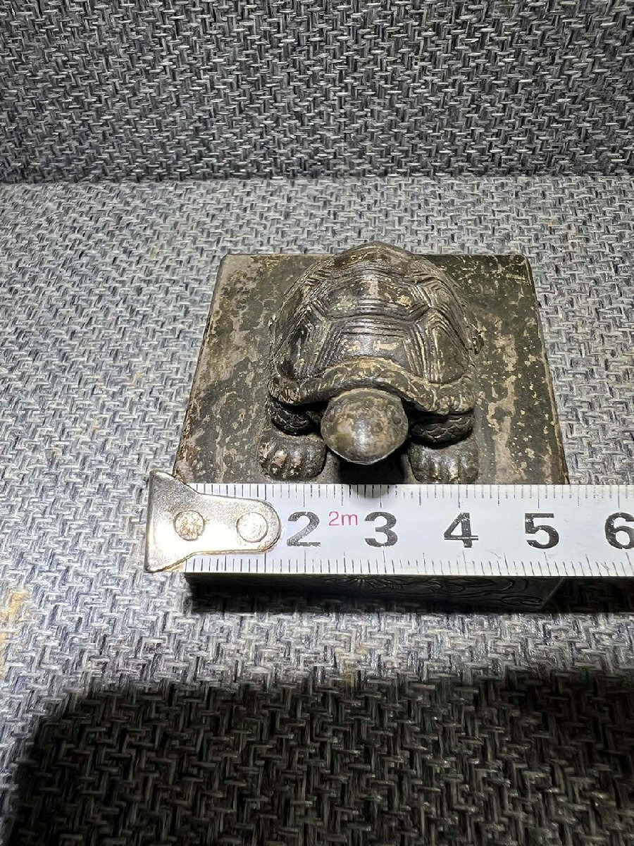 □観心・時代旧蔵□C377漢時代 純銀神亀印章 古印章 文房具 書 □観心・時代旧蔵□C377漢時代 純銀神亀印章 古印章 文房具 書