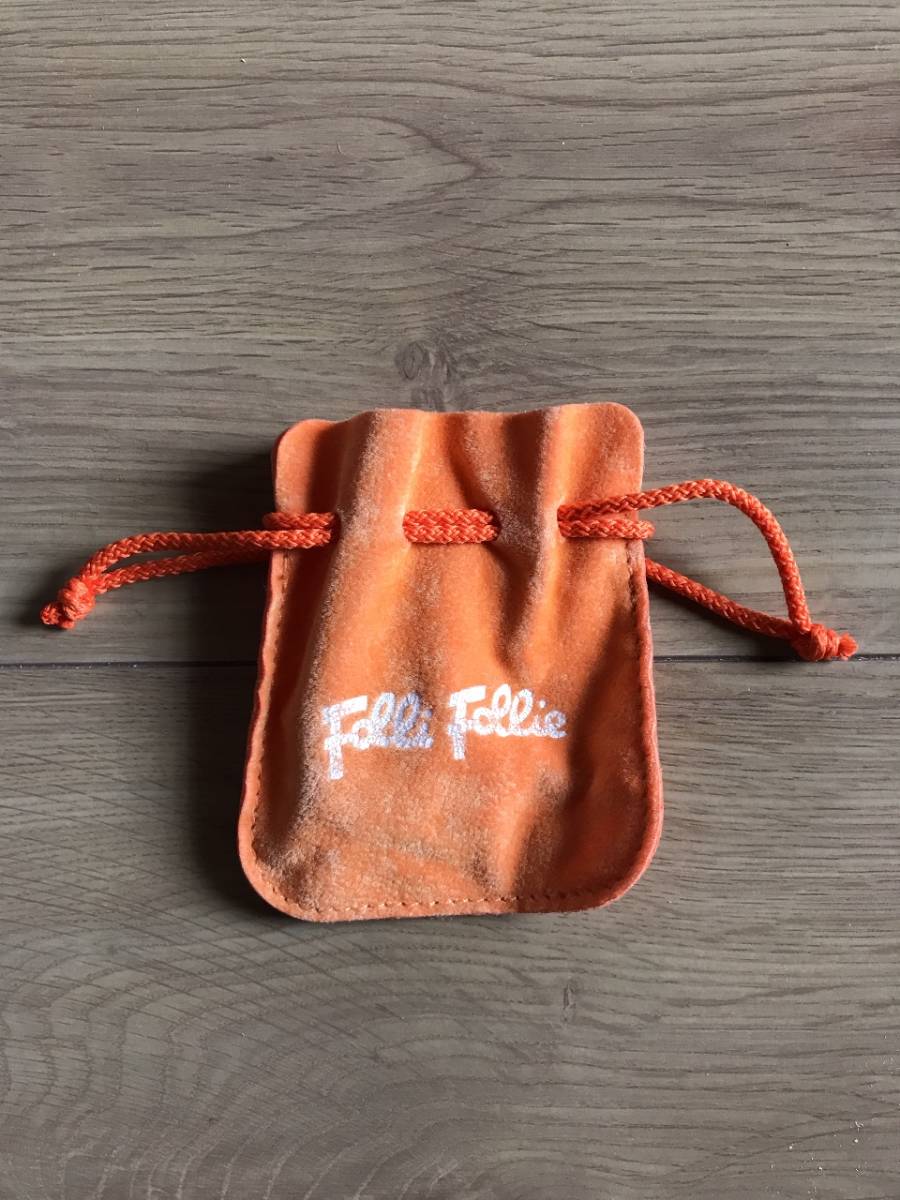 中古品★Folli Follieフォリフォリ☆ジュエリー袋ロゴ入りオレンジ色_フォリフォリのジュエリー袋です。