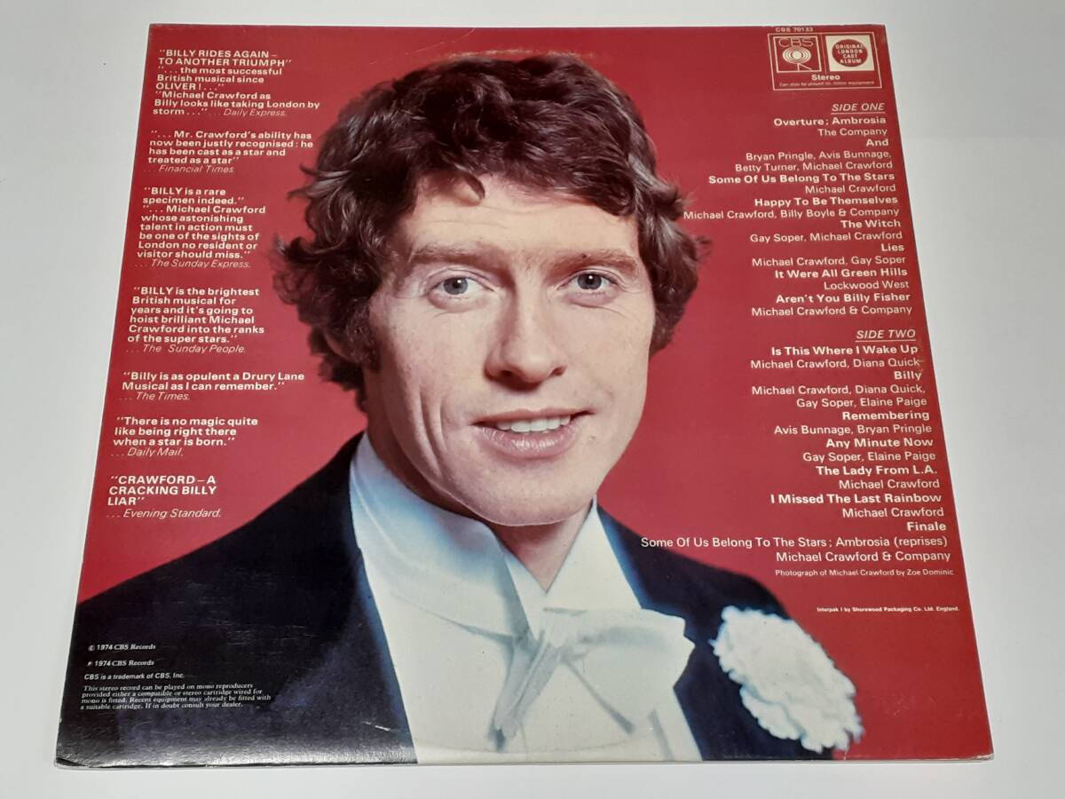 ビリー(1974、ロンドン?キャスト) Billy／ジョン?バリー John Barry／マイケル?クロフォード Michael Crawford／英ＬＰ