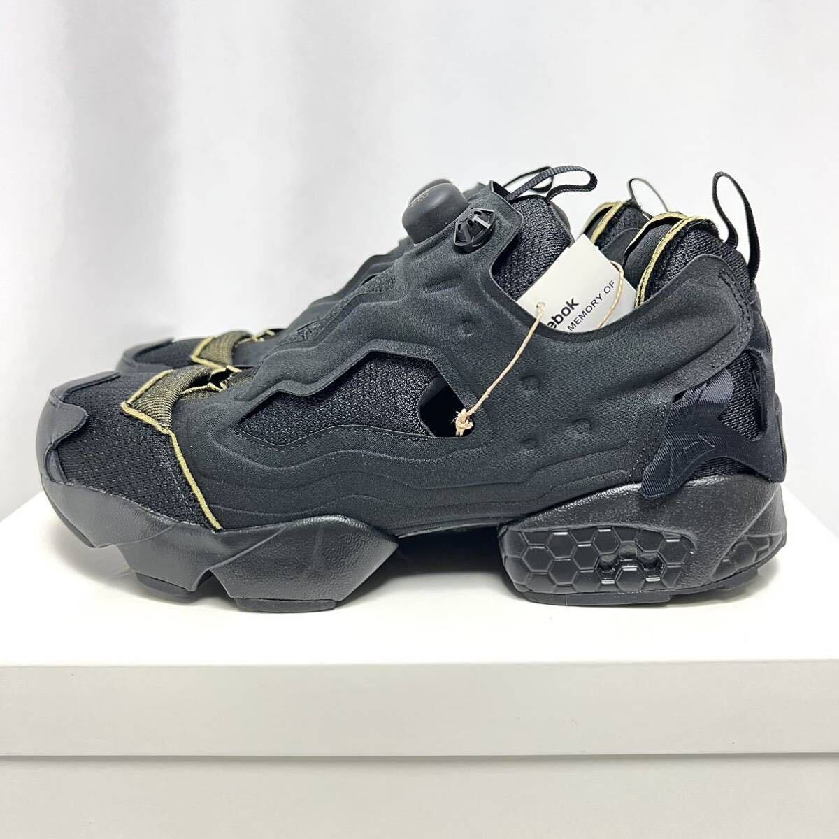 27.5cm 新品 メゾンマルジェラ ポンプフューリー コラボ スニーカー 黒 再構築 リーボック ポンプ ヒューリー Insta pump Fury ブラック