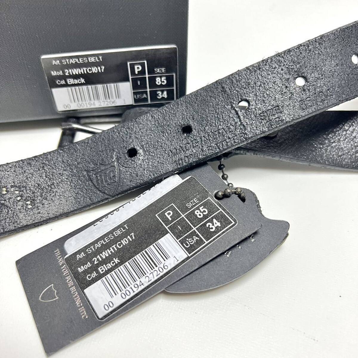 85 新品 HTC レザー スタッズ ベルト 34 ブラック 黒 85 新品 HTC レザー スタッズ ベルト 34 ブラック 黒