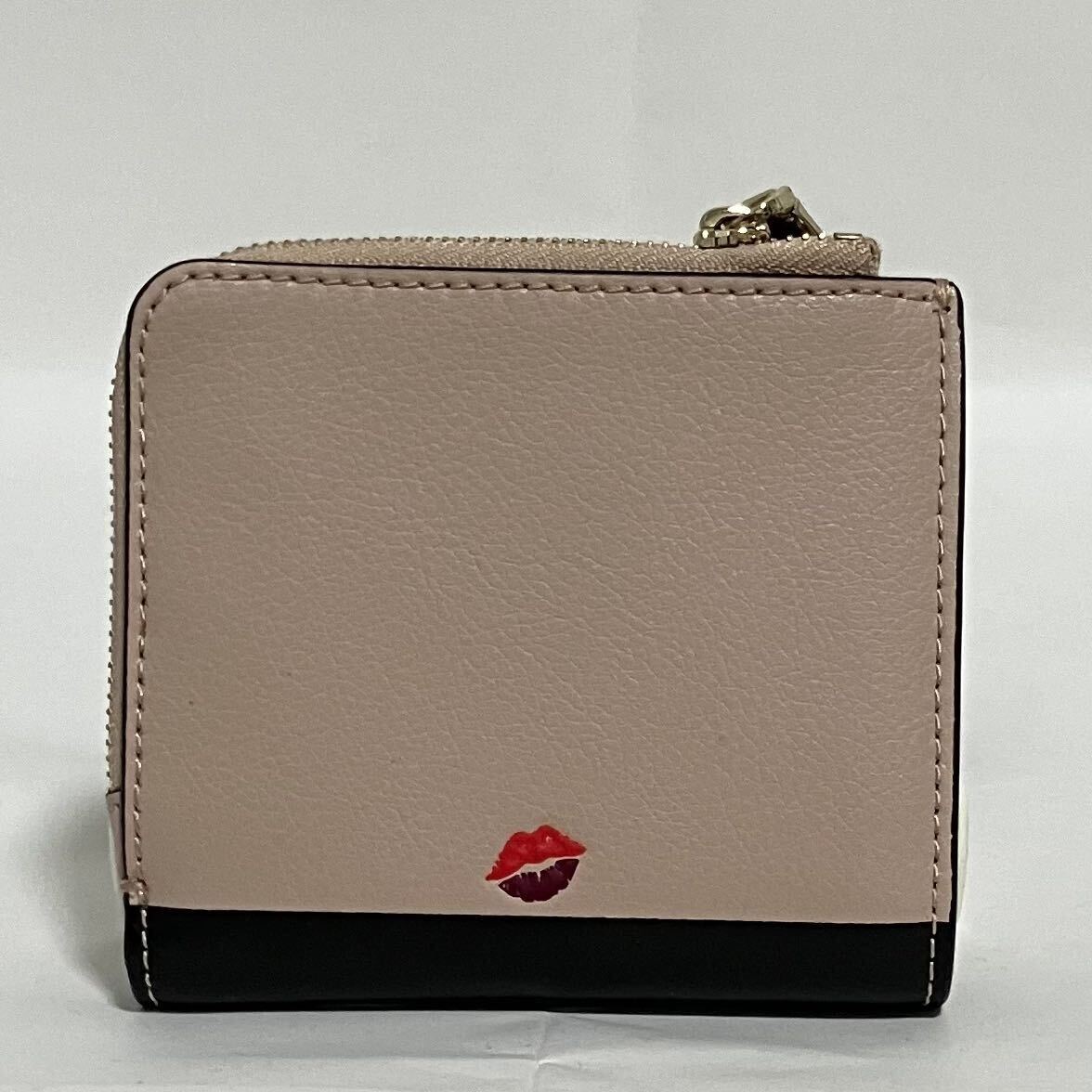 美品】kate spade NEW YORK×Disney 二つ折り財布 コラボ ミニー 美品】kate spade NEW YORK×Disney 二つ折り財布 コラボ ミニー