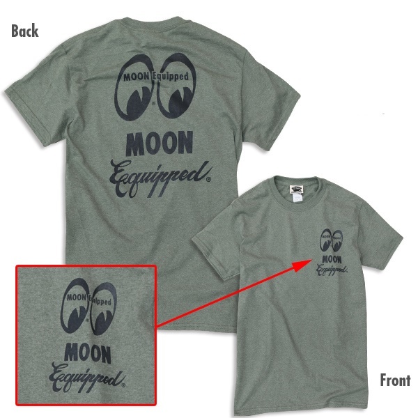 送料200円　MOON Equipped ロゴ T シャツ　MOONEYES　Mサイズ_画像1