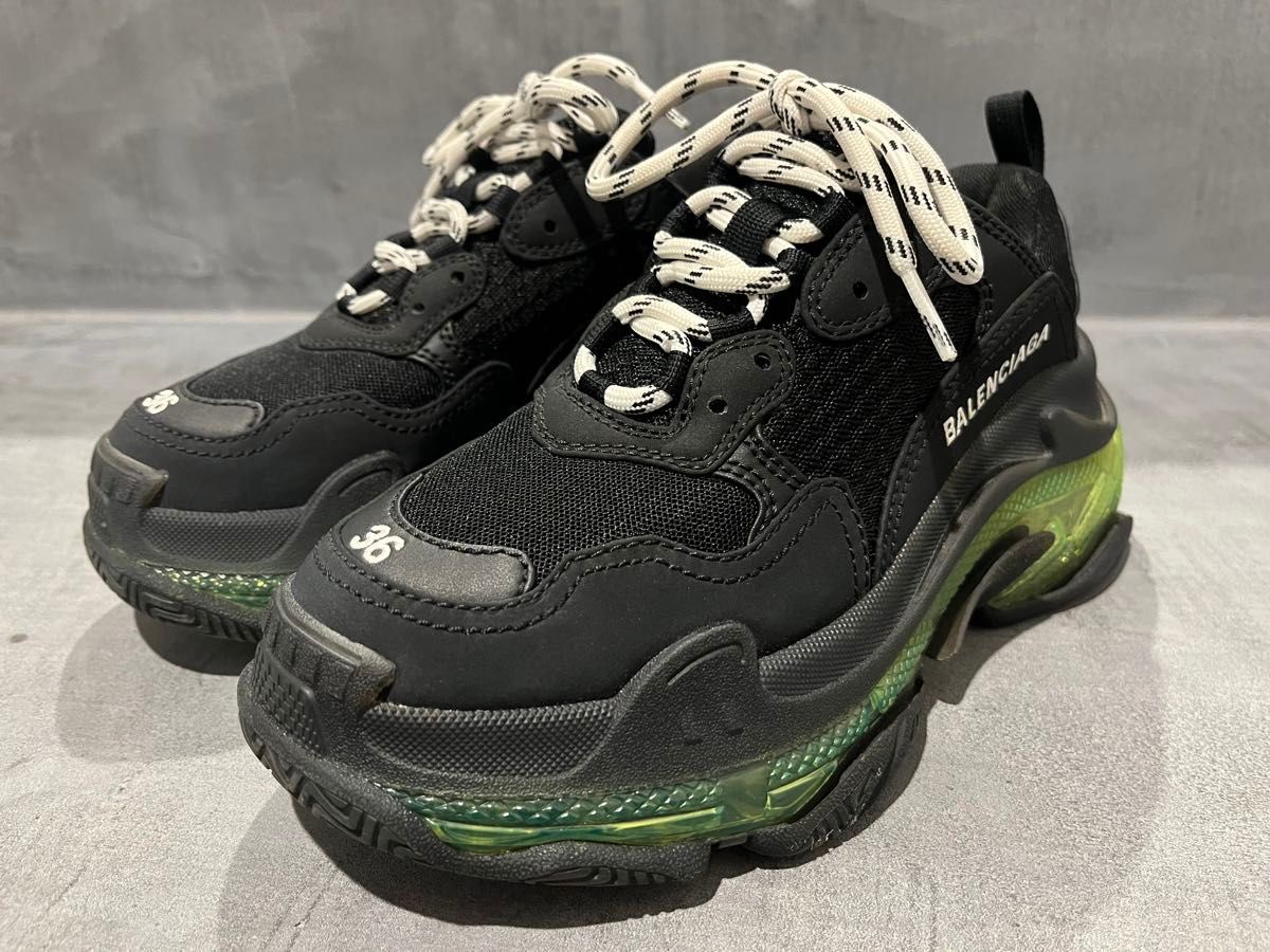 廃盤品・限定色】バレンシアガ トリプルS black yellow fluo 36 廃盤品・限定色】バレンシアガ トリプルS black yellow fluo 36