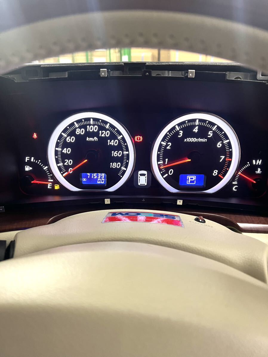【エルグランドE51メーター】2WD 71540km ホワイトメーター E51 ハイウェイスター ライダー XL X VG V 後期 最終型 前期 中期に流用可