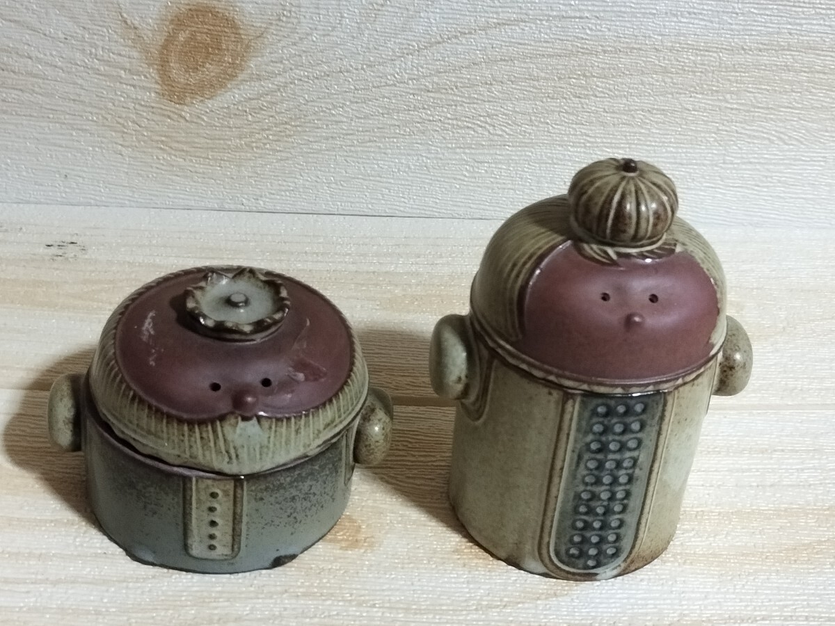 レア!イワツキ陶器!キャニスター王様!王妃様セット!T3 レア!イワツキ陶器!キャニスター王様!王妃様セット!T3