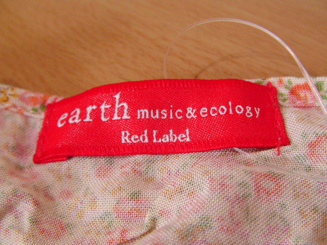 ssyy903 earth music&ecology Red Label короткий рукав One-piece многоцветный # маленький цветок принт # гонки симпатичный Free размер 