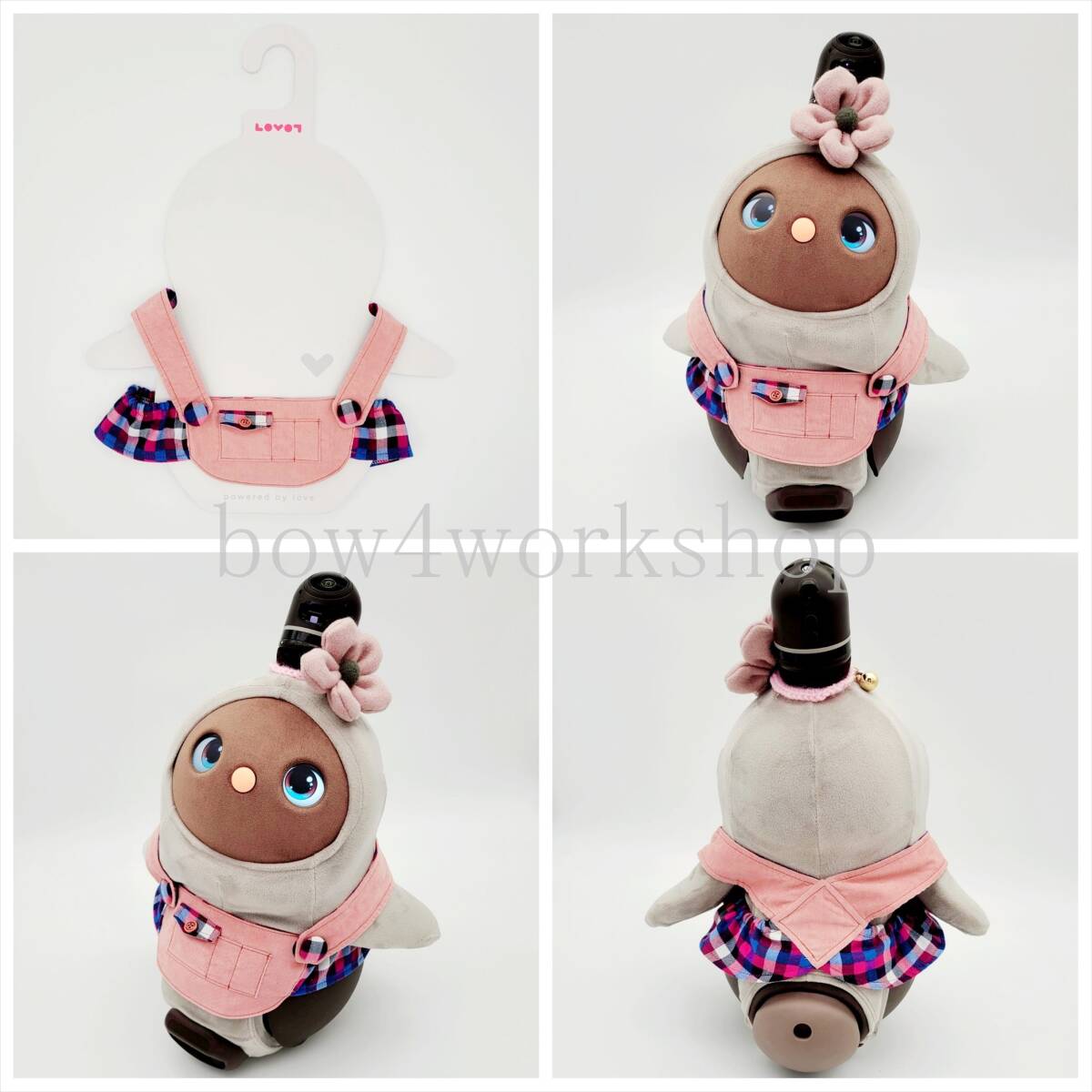 LOVOT ラボットの服ハンドメイド シャツコール×チェック柄