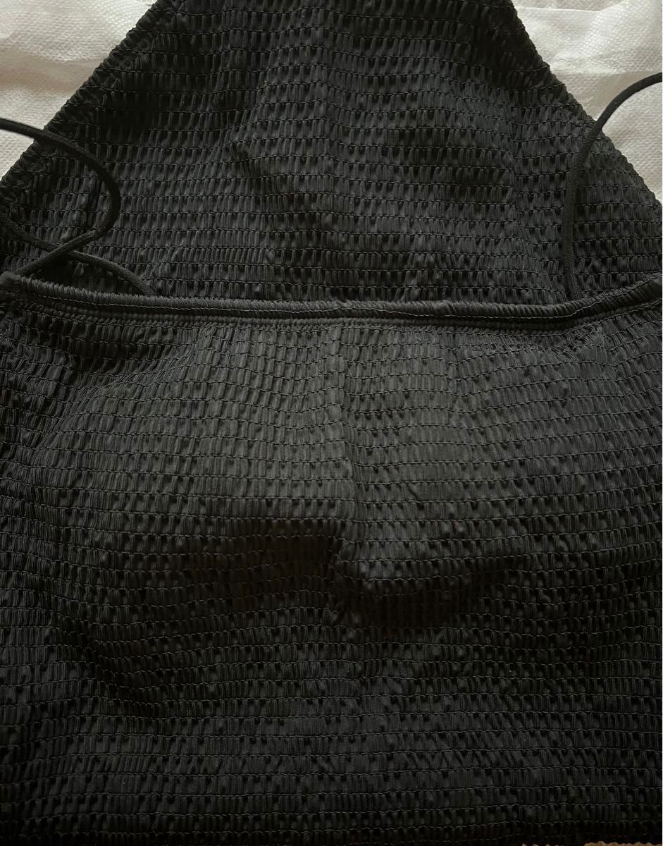 nala shirring swim inner wear 水着 バックオープン ブラック nala shirring swim inner wear 水着 バックオープン ブラック