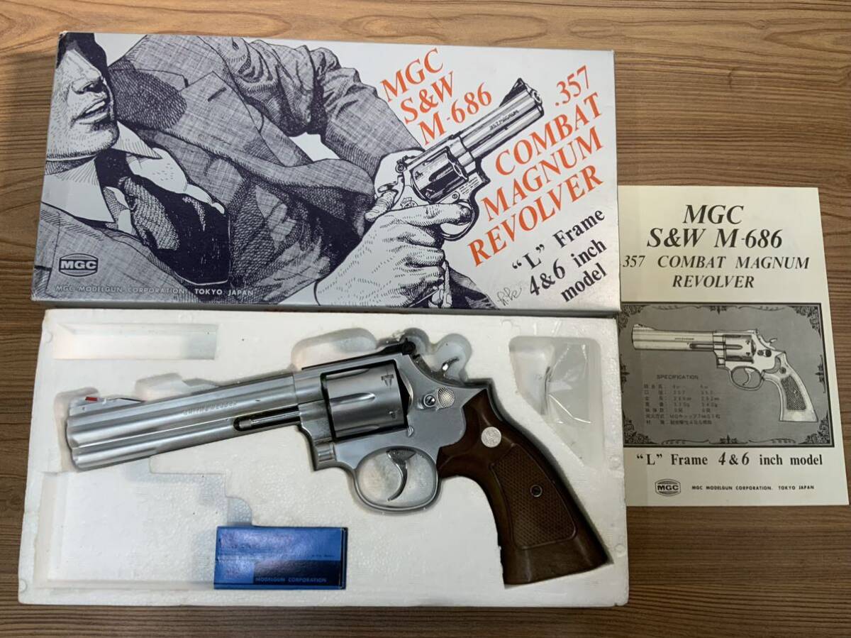  rare!SPG Mark have MGC S&W M-686 357. COMBAT MAGNUM SILVER ROGERS combat Magnum Roger s grip ABS resin made box have /736