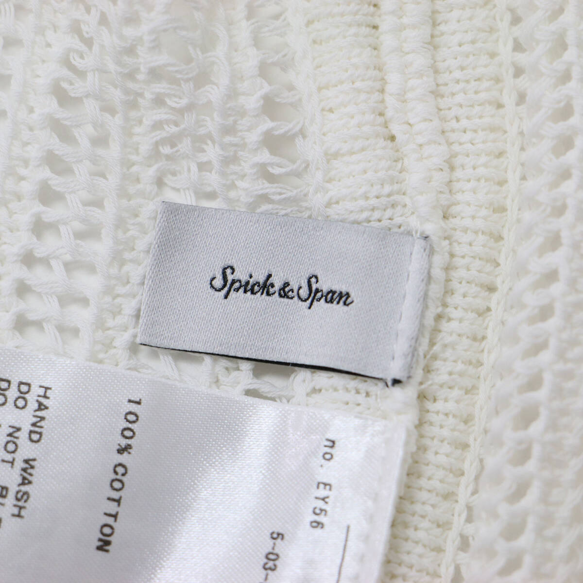  beautiful goods Spick&Span Spick and Span white size :FREE mesh knitted V neck pull over the best no sleeve tops 