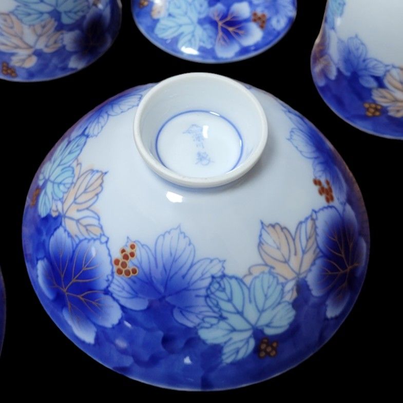 深川製磁 宮内庁御用達 美術有田焼 睦揃 夫婦茶碗 夫婦湯呑 赤絵 深川製磁 宮内庁御用達 美術有田焼 睦揃 夫婦茶碗 夫婦湯呑 赤絵