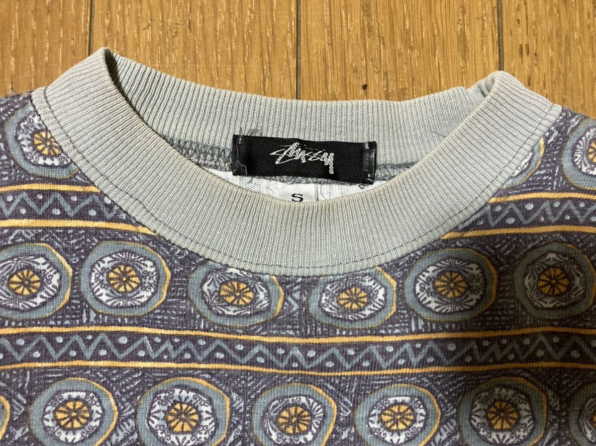 80s USA製 OLD STUSSY 総柄 Tシャツ S 黒タグ ボーダー tomtom 80s USA製 OLD STUSSY 総柄 Tシャツ S 黒タグ ボーダー tomtom