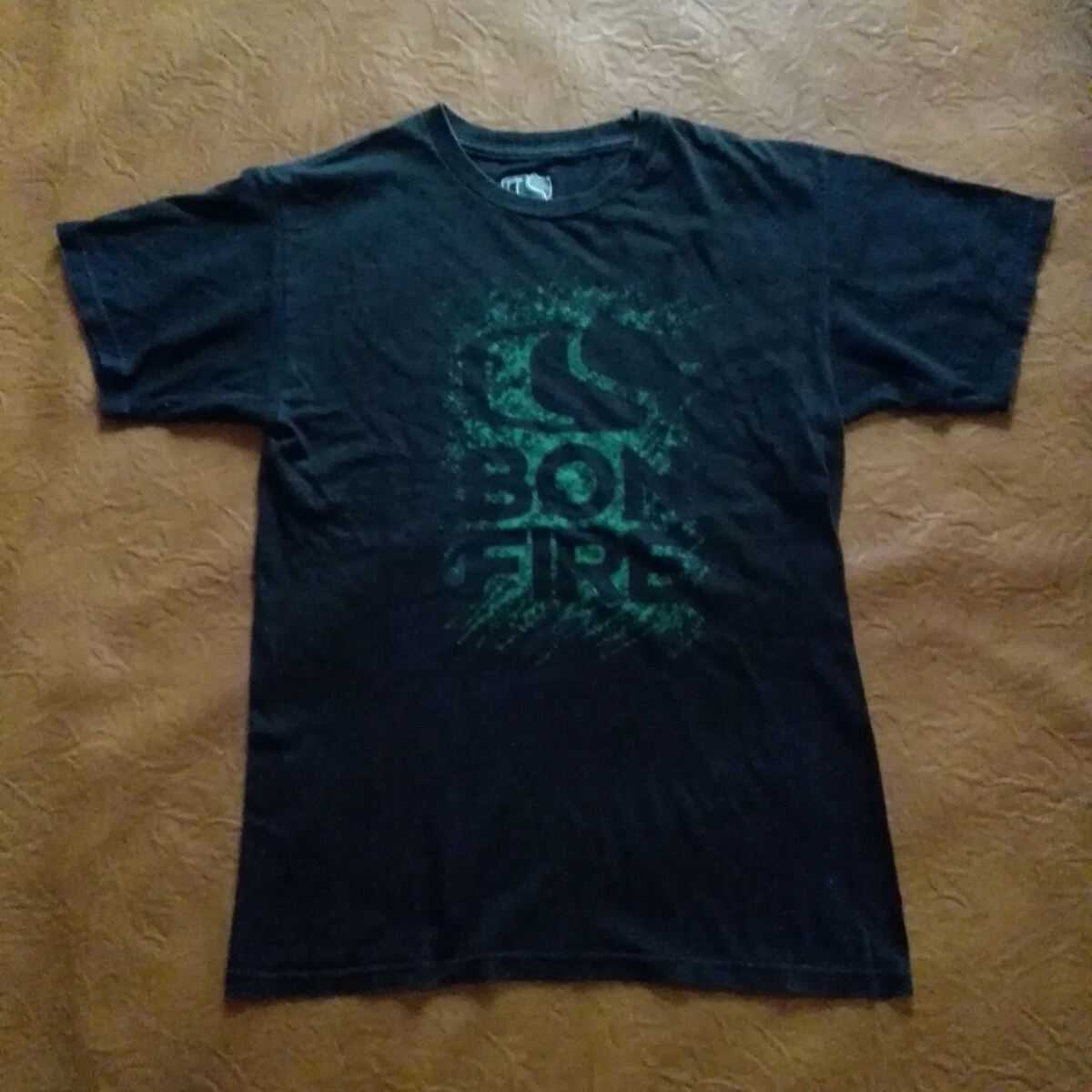 BONFIREbon fire - Logo print T-shirt black S size USA made Tee