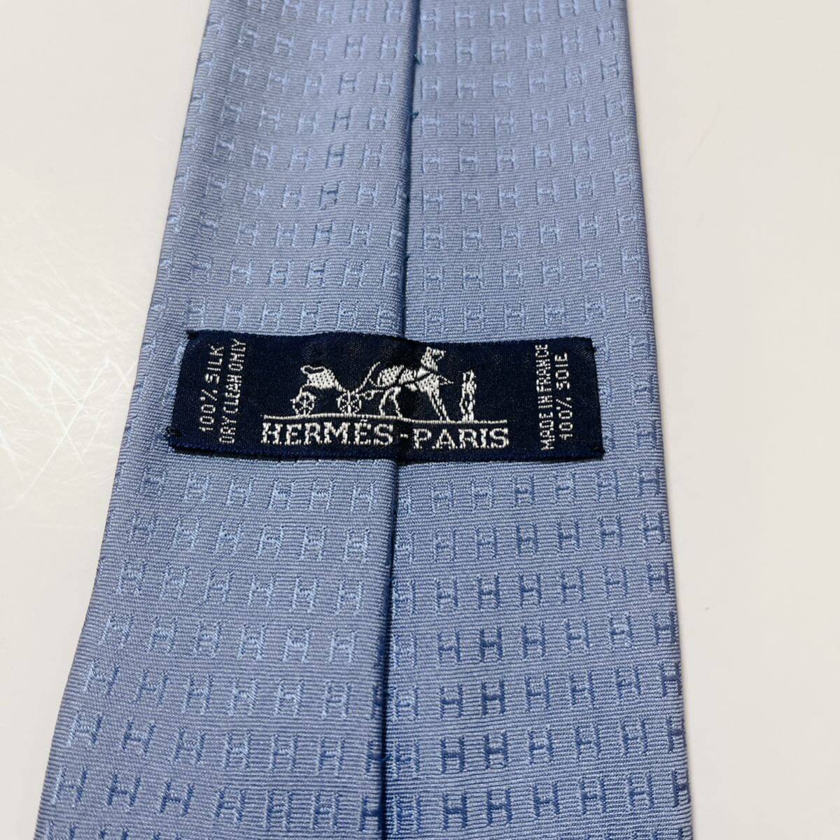 美品 エルメス ネクタイ ハイブランド H柄 ファソネ 光沢 美品 エルメス ネクタイ ハイブランド H柄 ファソネ 光沢