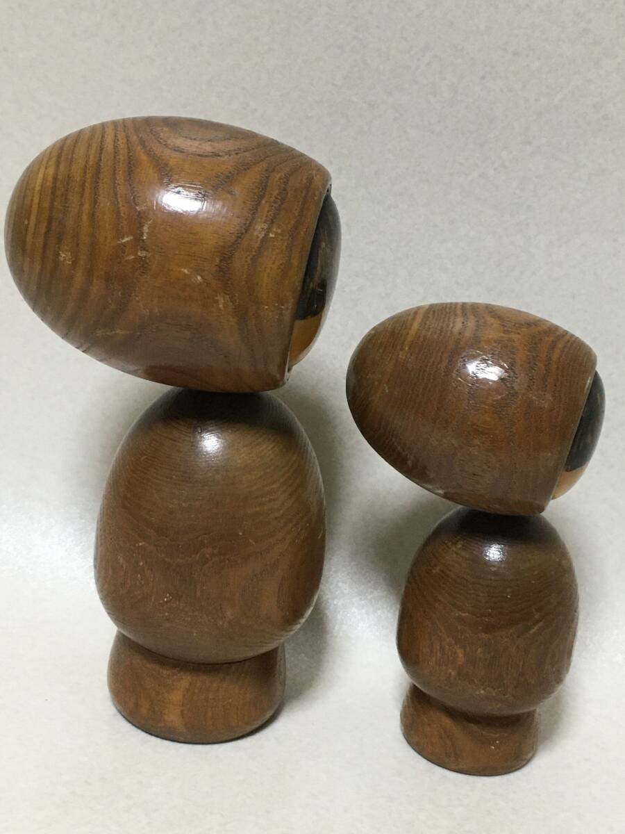C152】石原日出男 「綿帽子」 親子こけし 創作こけし こけし C152】石原日出男 「綿帽子」 親子こけし 創作こけし こけし